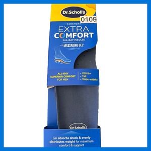Dr Scholls Shoe Insoles EXTRA Comfort‎ Arch Support Massaging Gel Mens Sz. 8-14